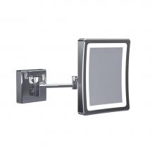Baci Remcraft EH20-LED-HW CHR - Baci Basic Square Double Arm Wall Mirror - Halo -
