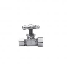 Brasstech 413X/26 - Straight Valve, 1/2'' Compression
