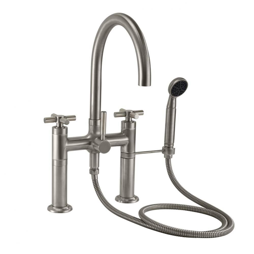 Industrial Deck Mount Tub Filler - Arc Spout