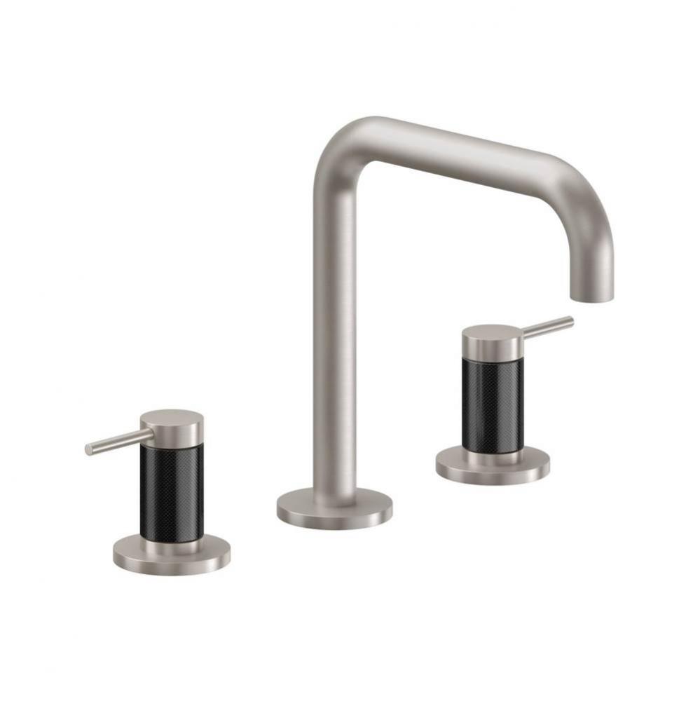 8'' Widespread Lavatory Faucet - Quad Spout; Carbon Fiber Insert