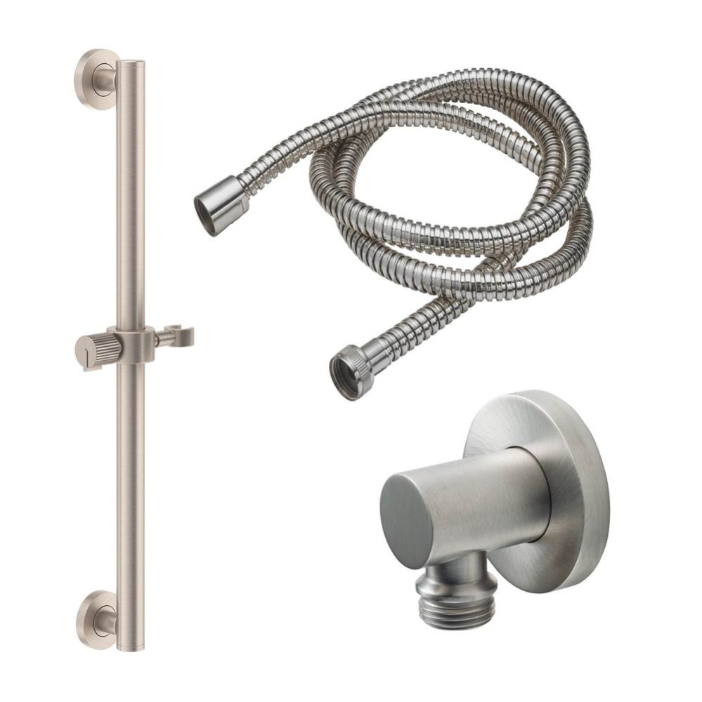 30'' Grab Bar Handshower Kit - Pinstripe Intaglio Cylinder Handle with Round Base