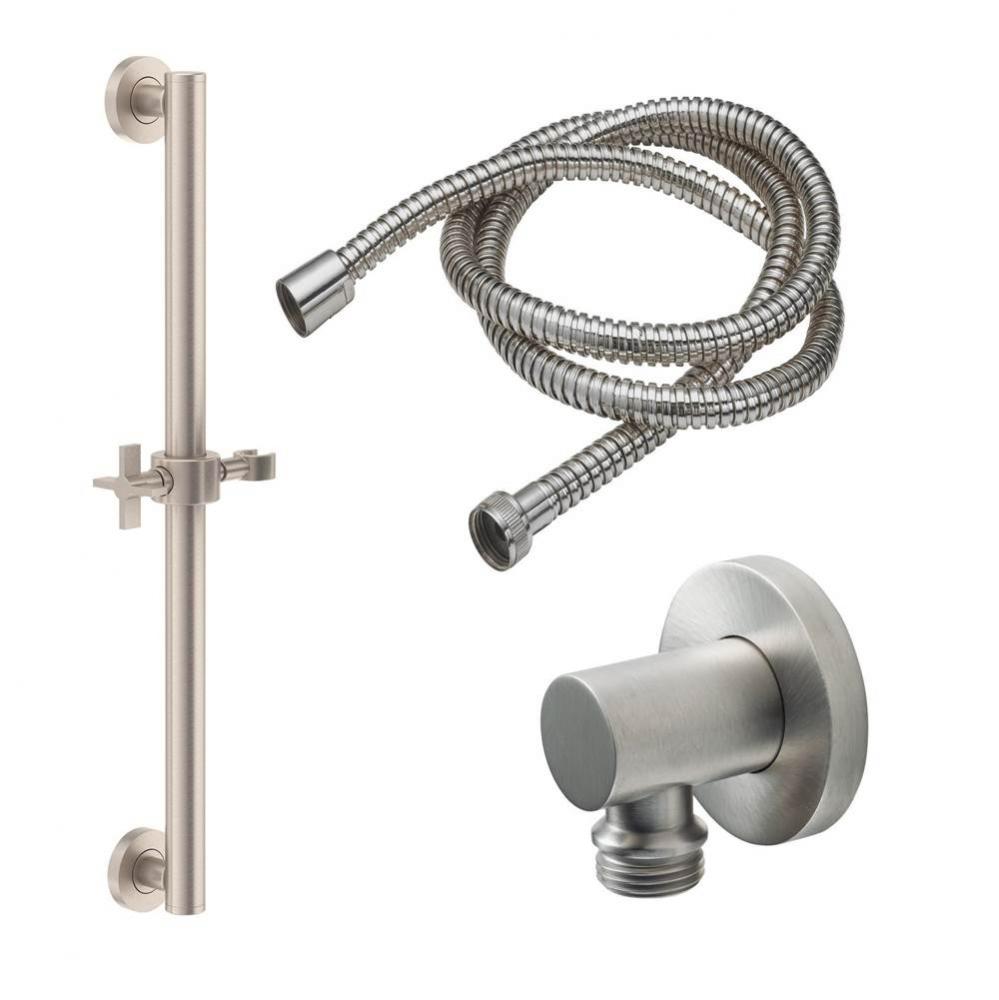 24'' Grab Bar Handshower Kit -Cross Handle with Round Base