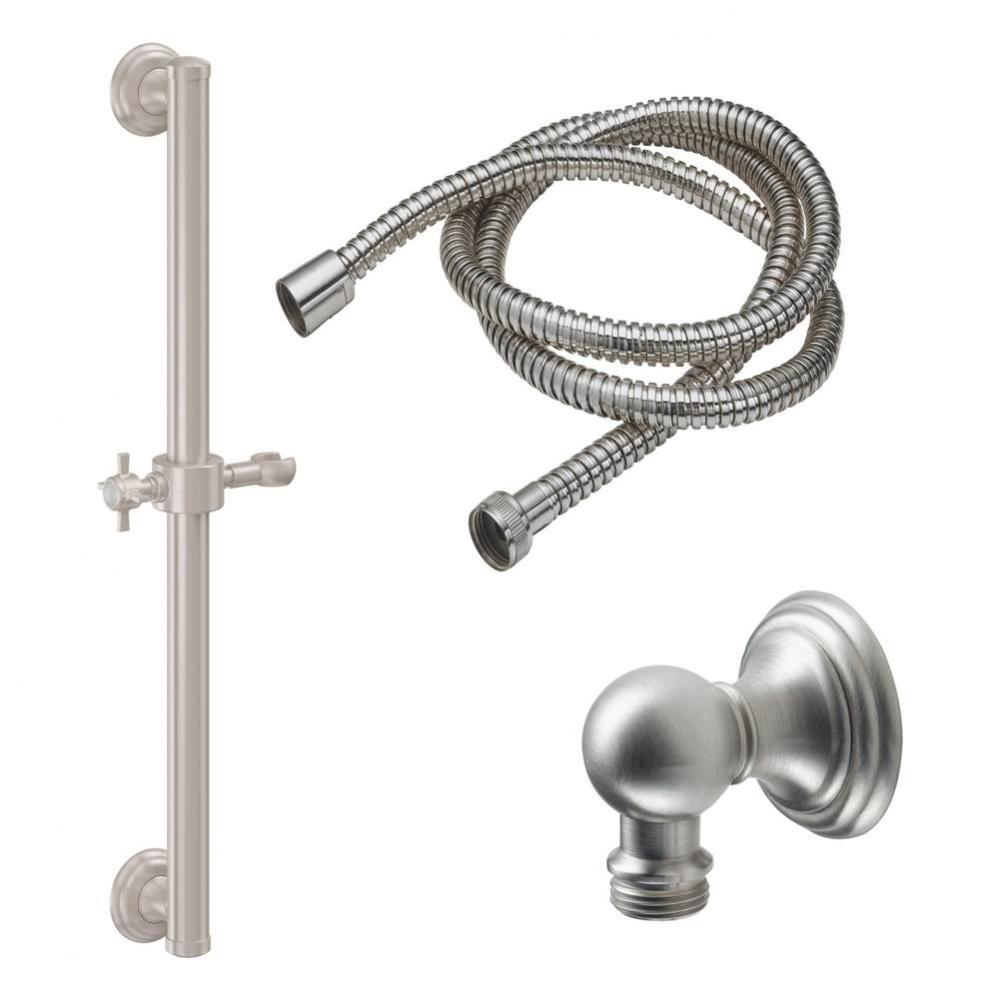 24'' Grab Bar Handshower Kit - Cross Handle with Line Base