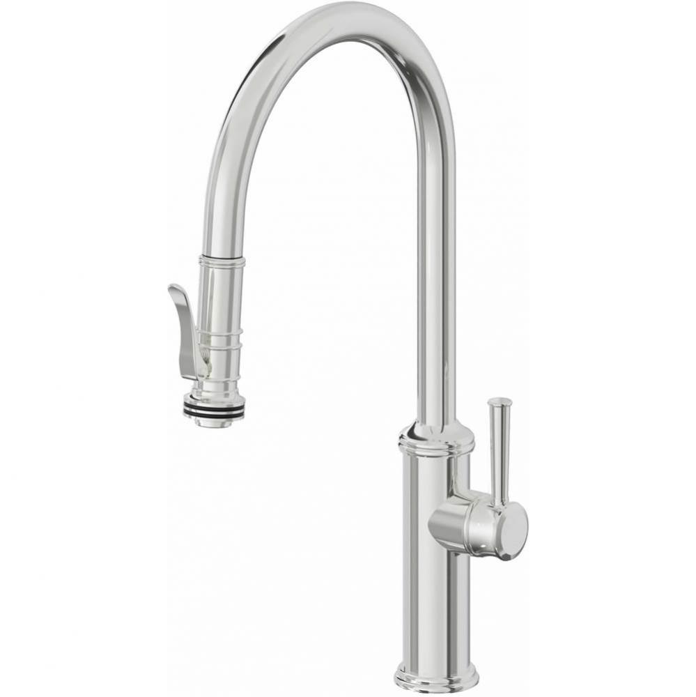 Pull-Down Kitchen Faucet with Squeeze Sprayer  - High Arc Spout