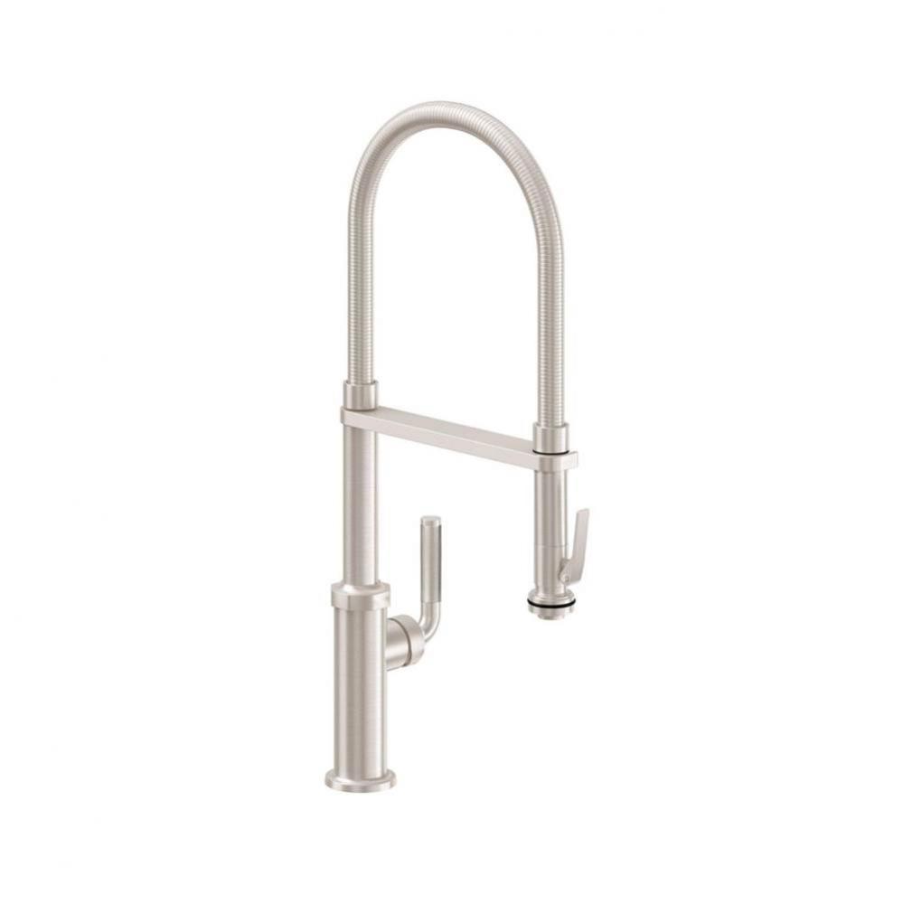 Pull-Down Kitchen Faucet with Squeeze Handle Sprayer - Quad Spout