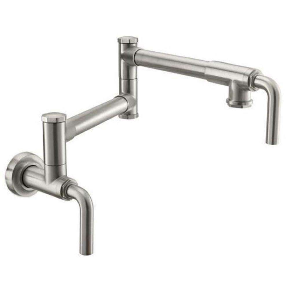 Contemporary Pot Filler - Dual Handle Wall Mount