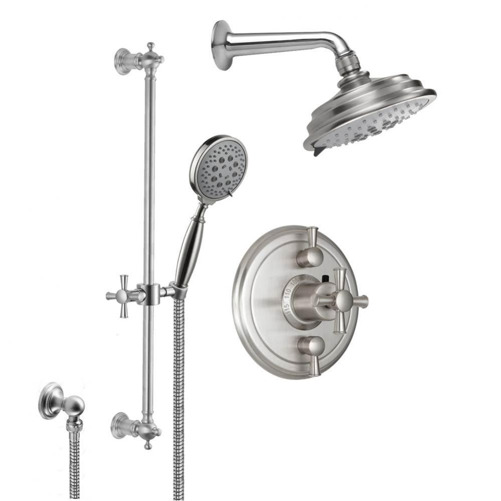 Miramar Styletherm 1/2'' Thermostatic Shower System with Showerhead and Handshower on Ho