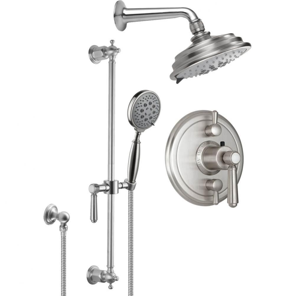 StyleTherm® 1/2'' Thermostatic Shower System with Showerhead and Handshower on Slid