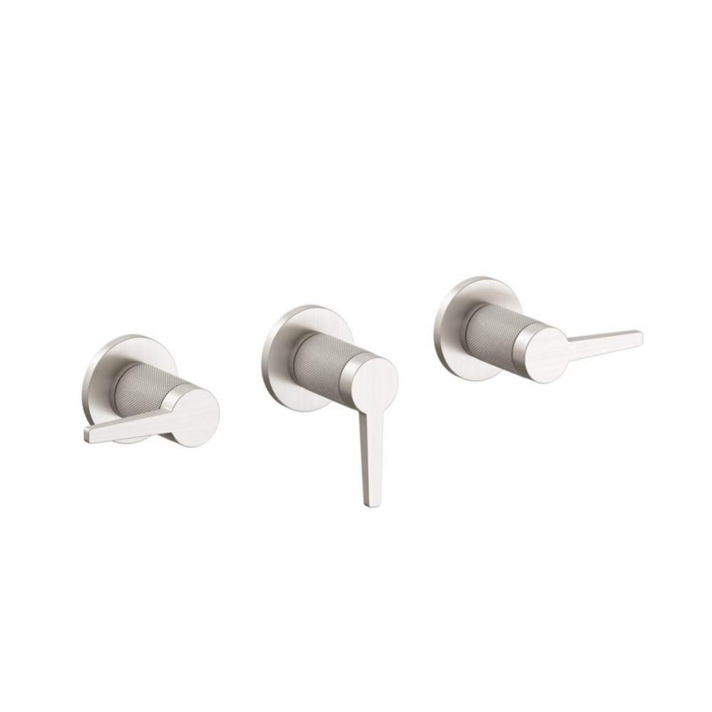 3 Handle Tub and Shower Trim Only - Knurled Insert