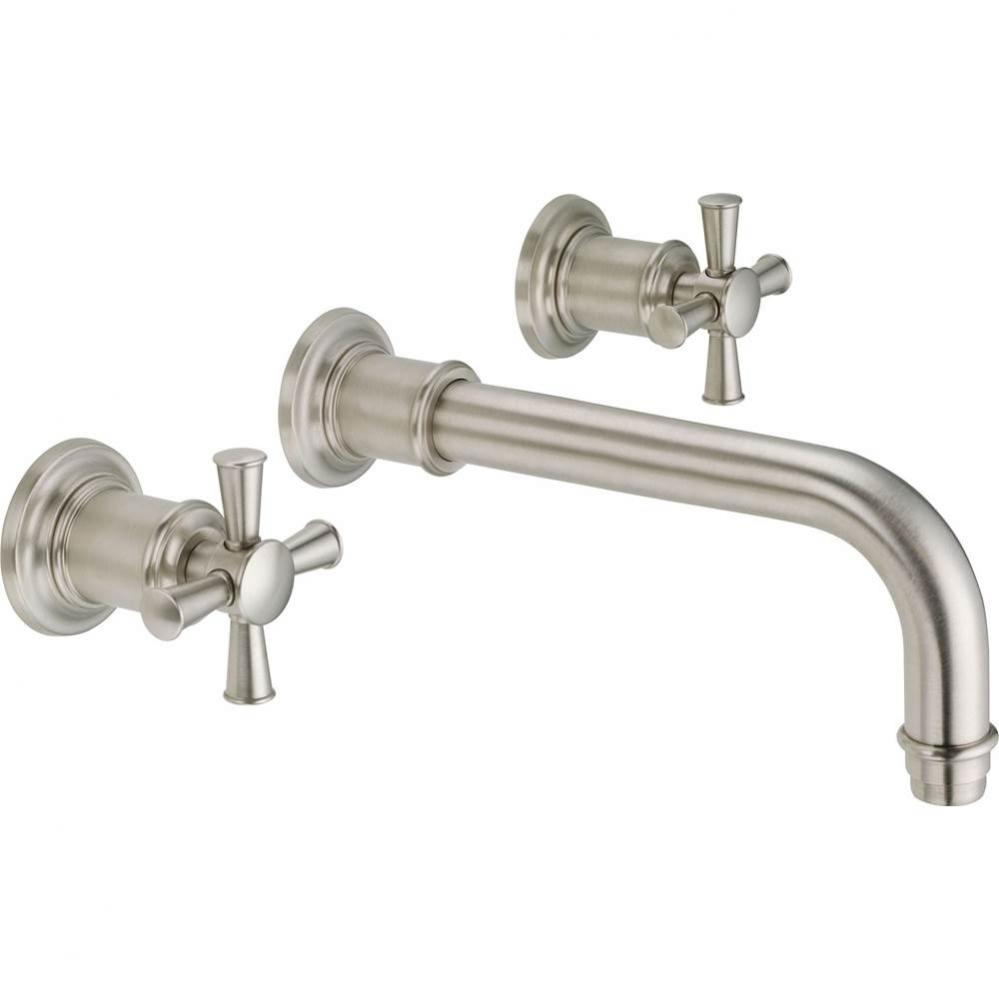 Two Handle Lavatory Wall Faucet Trim Only