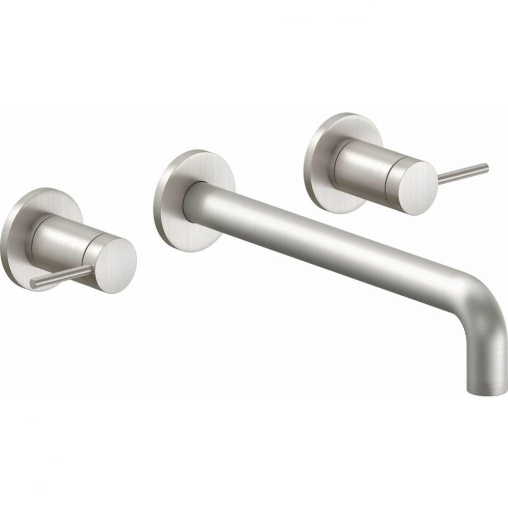 Two Handle Lavatory Wall Faucet Trim Only