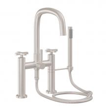 California Faucets 0808-45X.18-PC - Contemporary Deck Mount Tub Filler