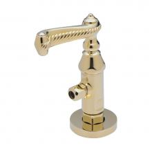 California Faucets 9001-48x-PC - Deluxe Angle Stop with Flange and Decorative Handle