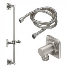 California Faucets 9127-85B-PC - Slide Bar Handshower Kit - Blade Handle with Quad Base