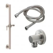 California Faucets 9127-GB24-40-PC - 24'' Grab Bar Handshower Kit -Lever Handle with Round Base