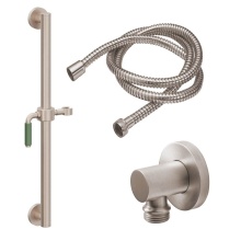 California Faucets 9127-GB24-41-GP-PC - 30'' Grab Bar Handshower Kit - Green Porcelain Lever Handle with Line Base