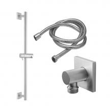California Faucets 9128S-ABF - Slide Bar Handshower Kit  - Cylinder Handle With Square Base