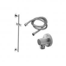California Faucets 9128C-ACF - Slide Bar Handshower Kit  - Cylinder Handle With Round Base