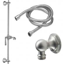 California Faucets 9129-46-PC - Slide Bar Handshower Kit - Lever Handle with Hex Base