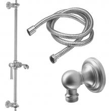 California Faucets 9129-48-PC - Slide Bar Handshower Kit - Lever Handle with Concave Base