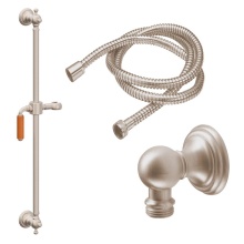 California Faucets 9129-60-OP-PC - Slide Bar Handshower Kit - Orange Porcelain Lever Handle with Line Base