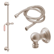 California Faucets 9129-60-PP-PC - Slide Bar Handshower Kit - Pink Porcelain Lever Handle with Line Base