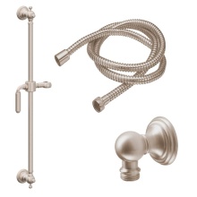 California Faucets 9129-GB24-60X-PC - 24'' Grab Bar Handshower Kit - Cross Handle with Line Base