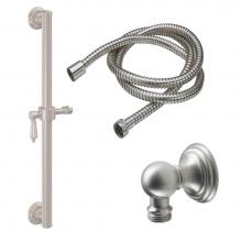 California Faucets 9129-GB24-68-PC - 24'' Grab Bar Handshower Kit - Lever Handle with Line Base