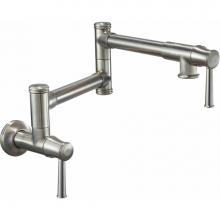 California Faucets K10-200-48-PBU - Pot Filler - Dual Handle Wall Mount - Traditional