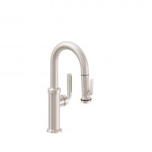 California Faucets K30-101SQ-SL-RBZ - Pull-Down Prep/Bar Faucet with Squeeze Handle Sprayer