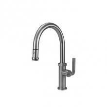 California Faucets K30-102-FL-RBZ - Pull-Down Kitchen Faucet - Low Spout - Carbon Fiber Handle