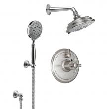 California Faucets KT02-48X.18-PC - Miramar Styletherm 1/2'' Thermostatic Shower System with Showerhead and Handshower on Ho