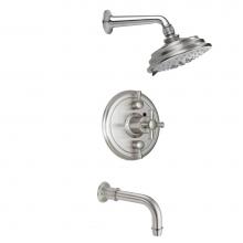 California Faucets KT05-48X.18-PC - Miramar Styletherm 1/2'' Thermostatic Shower System with Showerhead and  Tub Spout