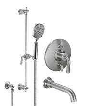 California Faucets KT06-30K.18-RBZ - Descanso Styletherm 1/2'' Thermostatic Shower System with Hand Shower Slide Bar and Tub