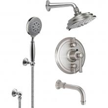 California Faucets KT07-48.18-PC - Miramar StyleTherm® 1/2'' Thermostatic Shower System with Handshower Hook and Tub S