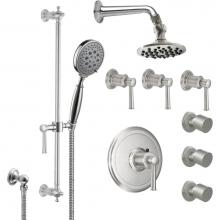 California Faucets KT08-48.18-PC - Miramar StyleTherm® 3/4'' Thermostatic Shower System with Body Spray, Handshower on