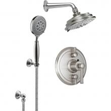 California Faucets KT12-48.18-PC - Miramar StyleTherm® 1/2'' Thermostatic Shower System with Showerhead and Handshower