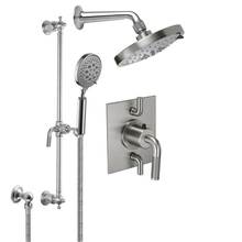 California Faucets KT13-30K.20-RBZ - Descanso Styletherm 1/2'' Thermostatic Shower System with Showerhead and Hand Shower on