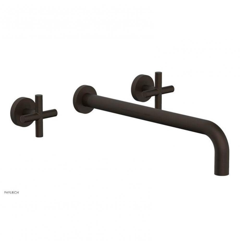 TRANSITION - Wall Lavatory Set 14'' Spout - Cross Handles 120-11-14
