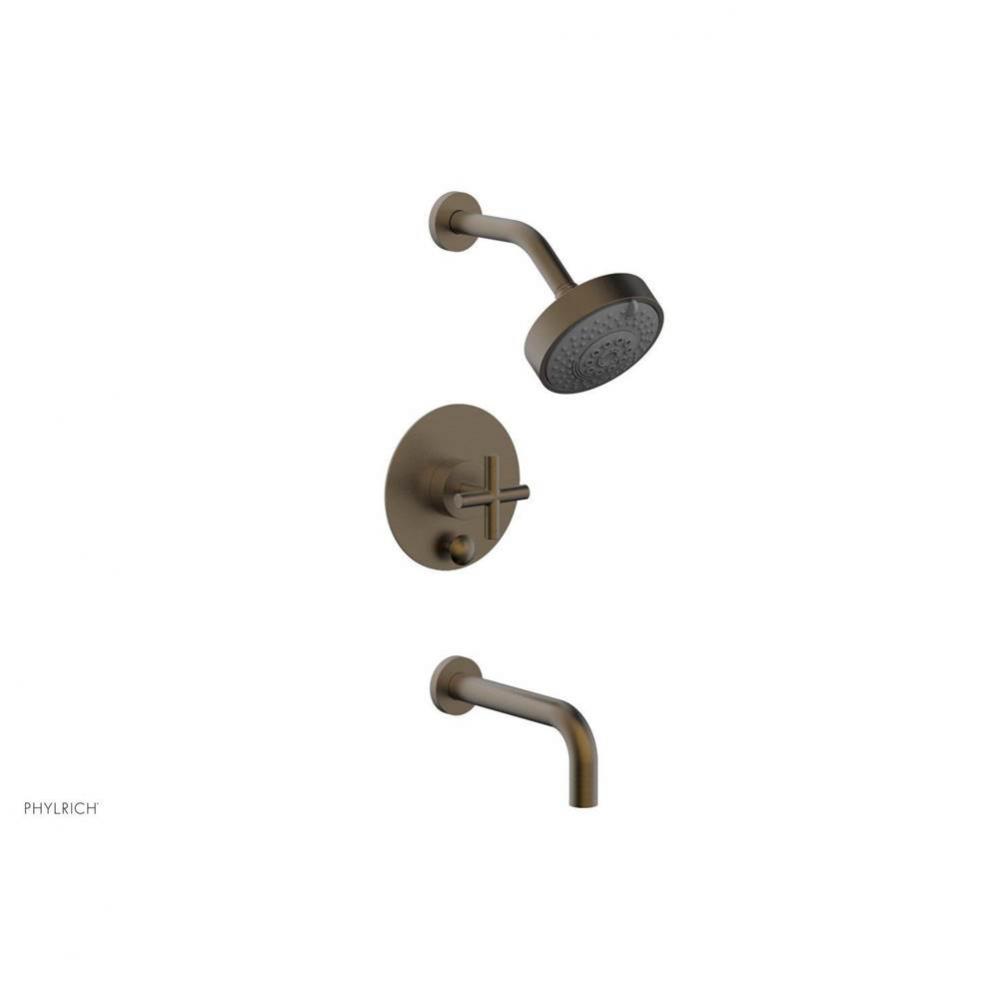 Pb Tub & Shower Set Cross Handle