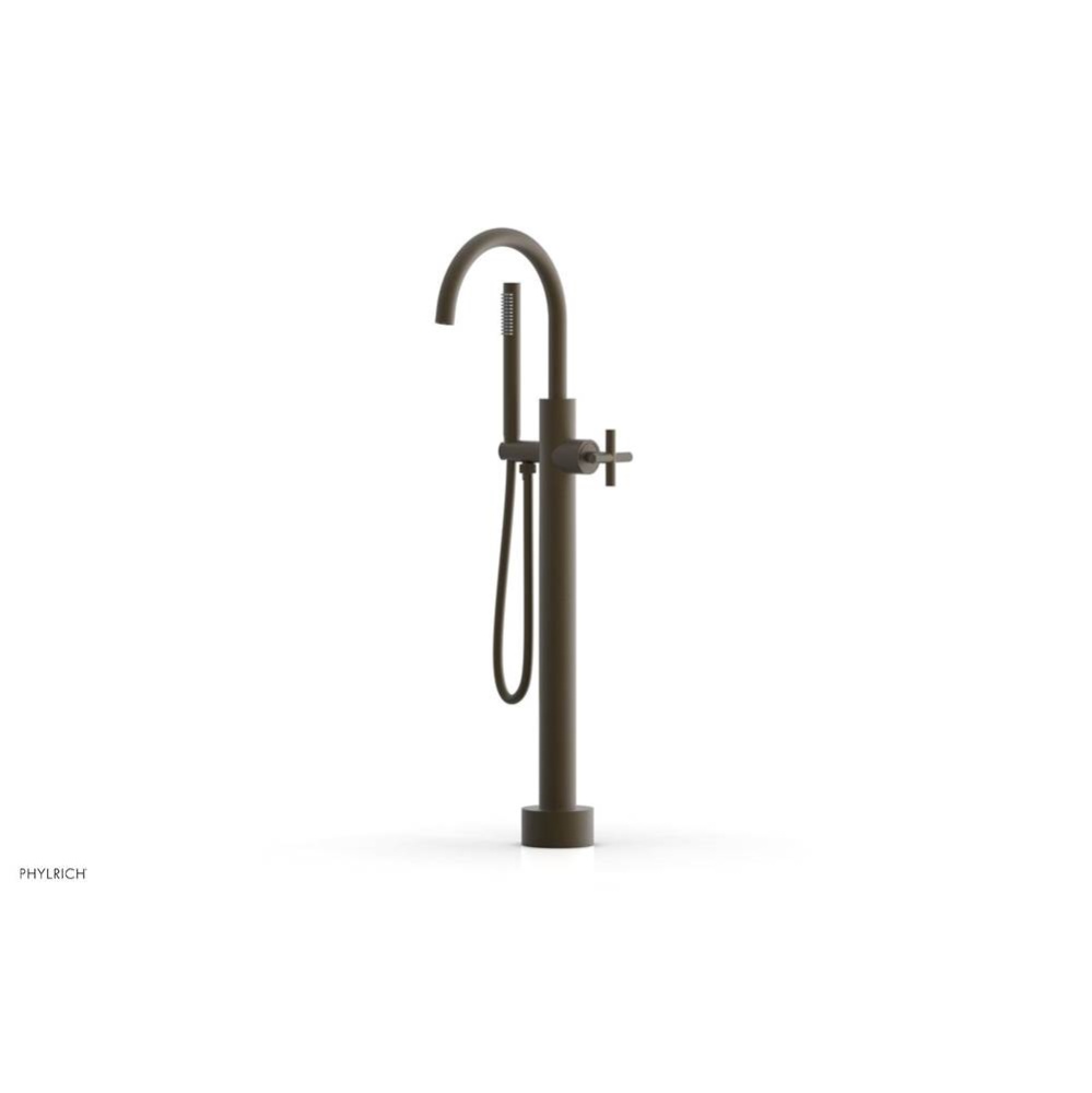 Floor Mounted Tub Filler Cross Hdl W/Handshwr-Short