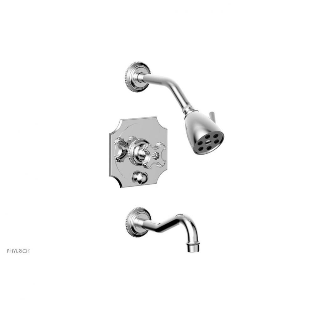 MARVELLE Pressure Balance Tub and Shower Set - Cross Handle 162-26