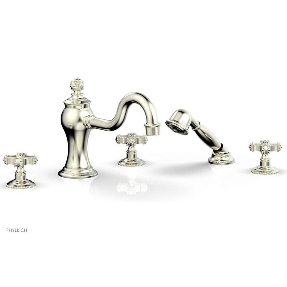 MARVELLE Deck Tub Set with Hand Shower - Cross Handles 162-48