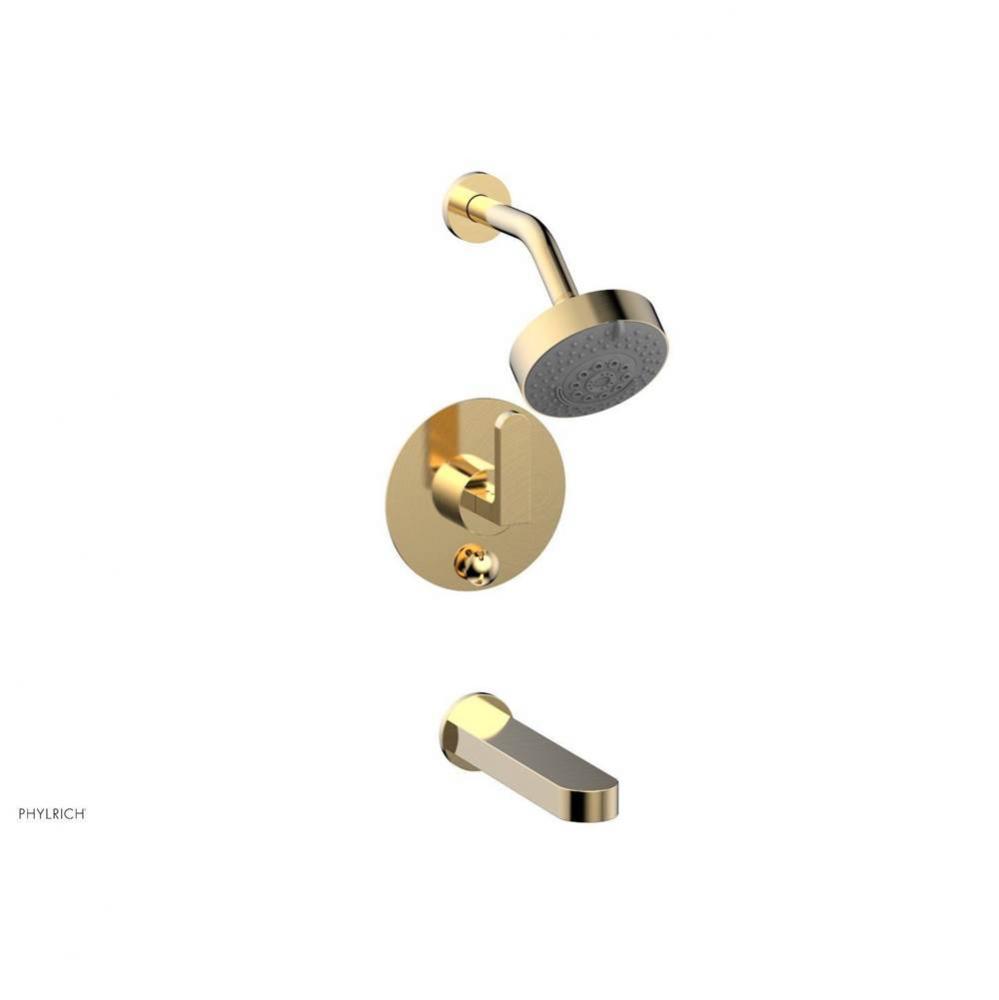 Pb Tub & Shwr Kit Rond, Lever Handle