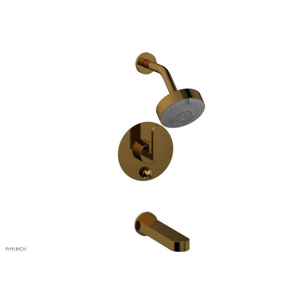 Pb Tub & Shwr Kit Rond, Lever Handle