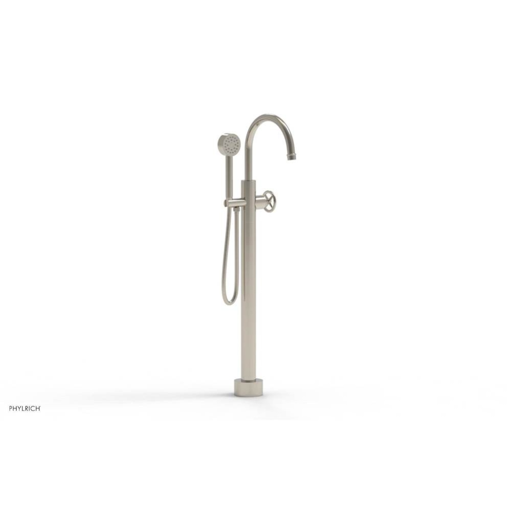 Floor Mounted Tub Filler Cross Hdl W/Handshwr-Tall