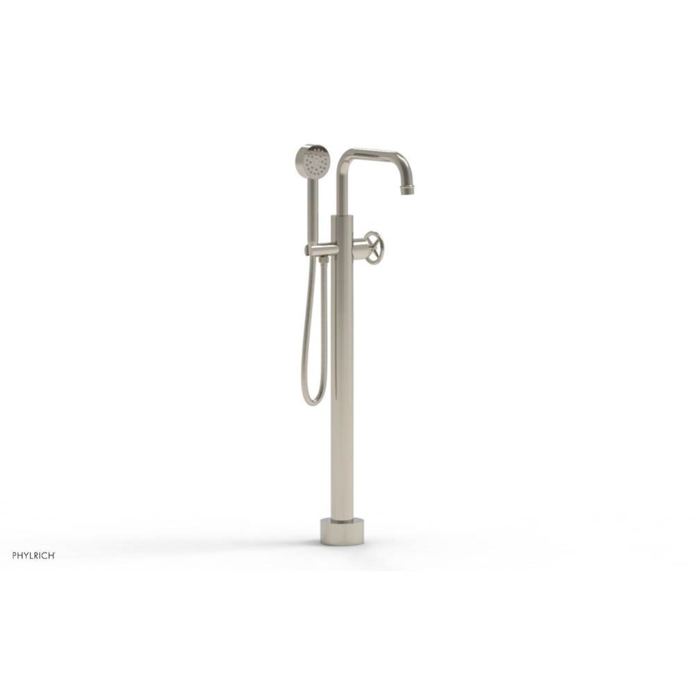Floor Mounted Tub Filler Cross Hdl W/Handshwr-Tall