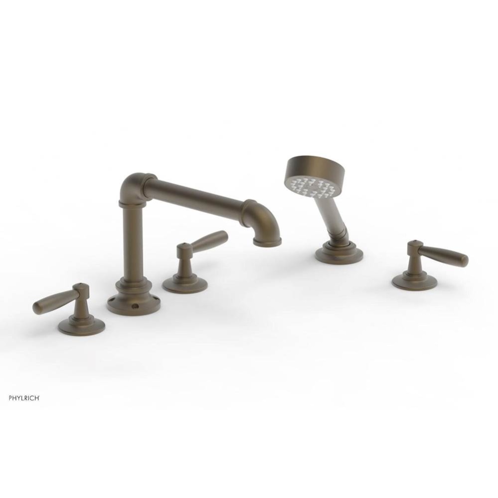 Deck Tub Set Works Industrial W/ Hs, Lever Handle