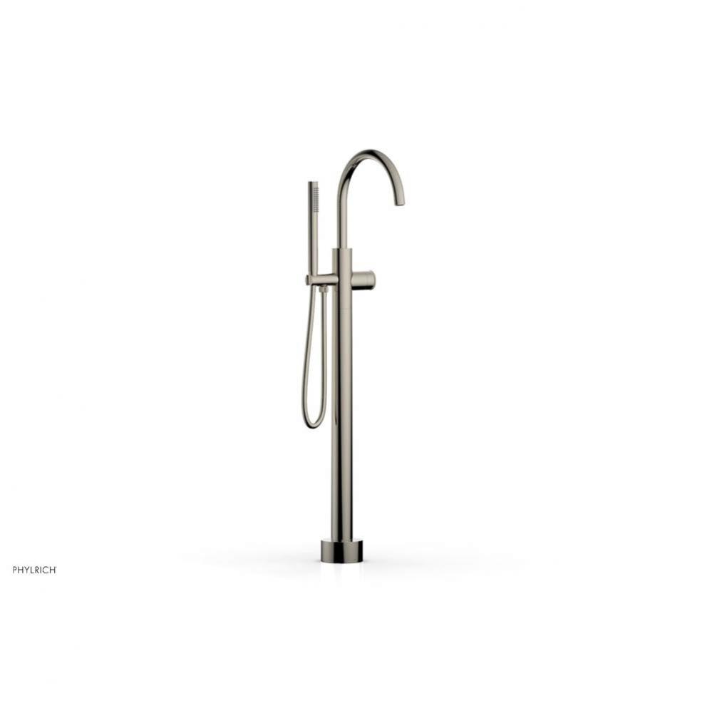 Floor Mounted Tub Filler Knurled Hdl W/Handshwr-Tall