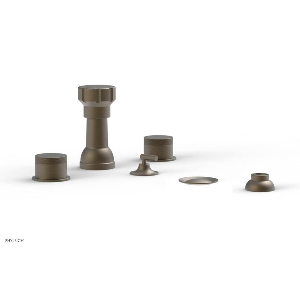 4-Hole Bidet, Basic Ii Knurled Hdls